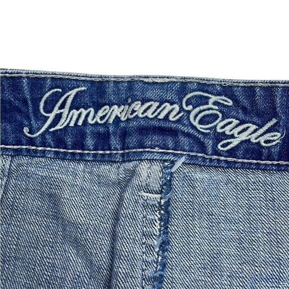 Y2K Vintage American Eagle Denim Micro Mini Skirt Size 4 - Picture 7 of 7